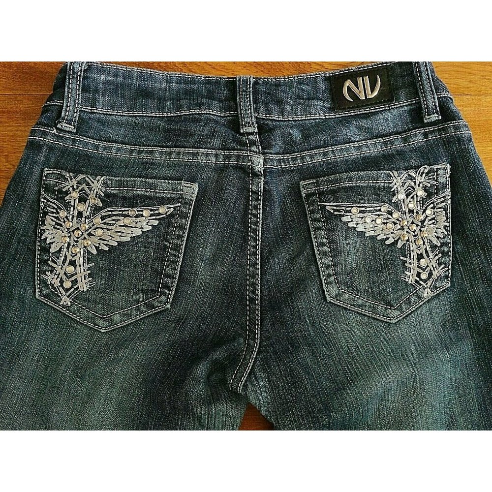 NV Women's Junior's Skinny Jeans  Angel Wings